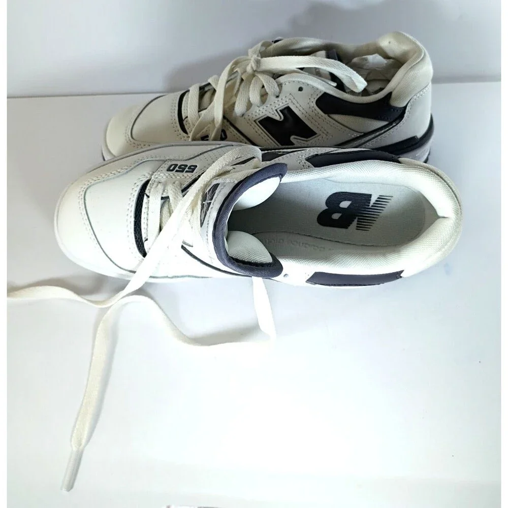 New Balance 550 Sea Salt Magnet BBW550BH Women 6.5 Wide NWT Leather Sneakers